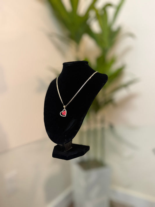 Red Heart Pendant Necklace
