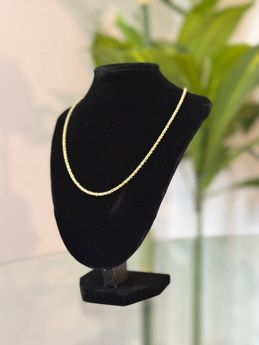 Rope chain size 22 14k gold