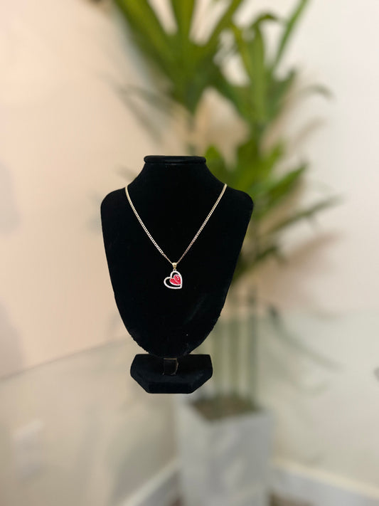 Red Heart Pendant Necklace