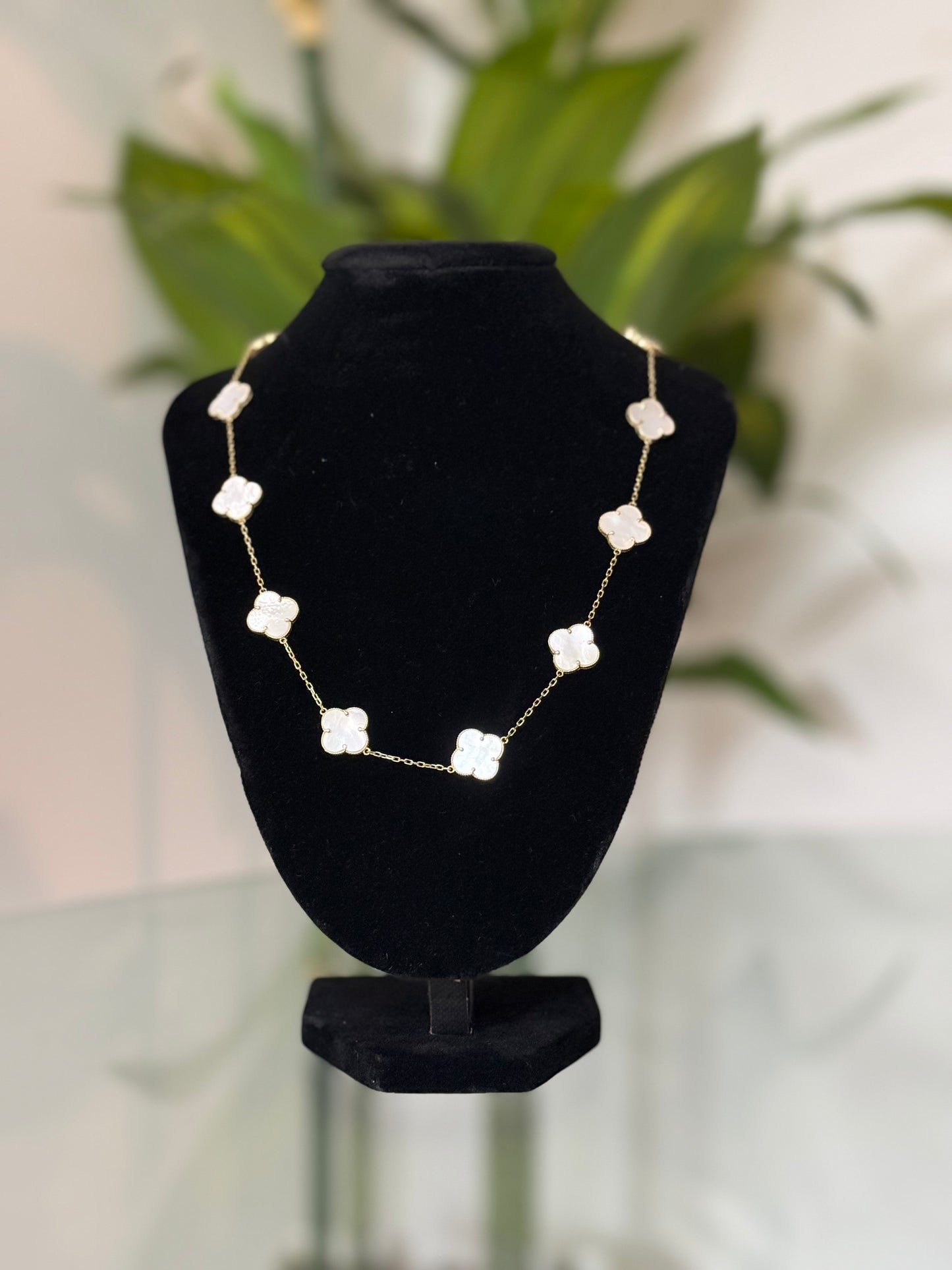14K Gold Clover Necklace